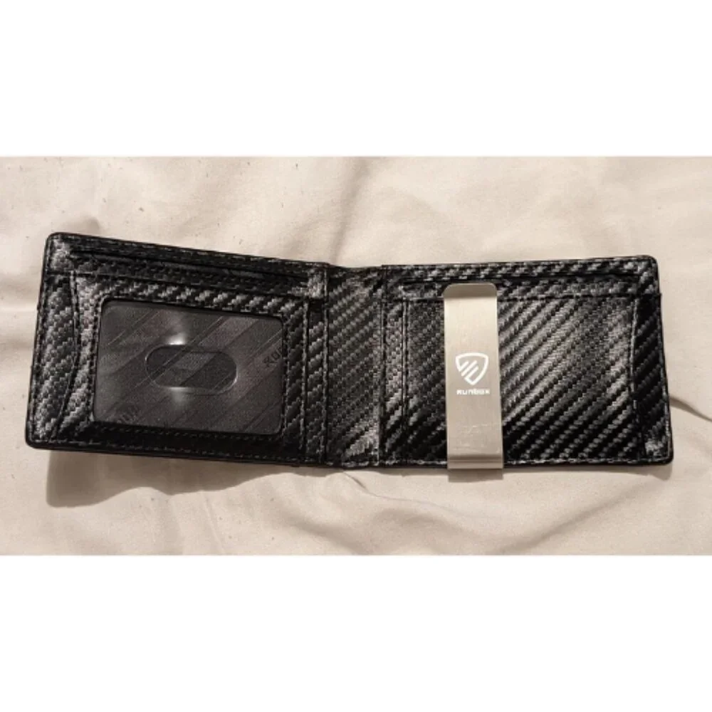 Mens Slim Wallet with Money Clip RFID Blocking Bifold Credit Card Holder for Men